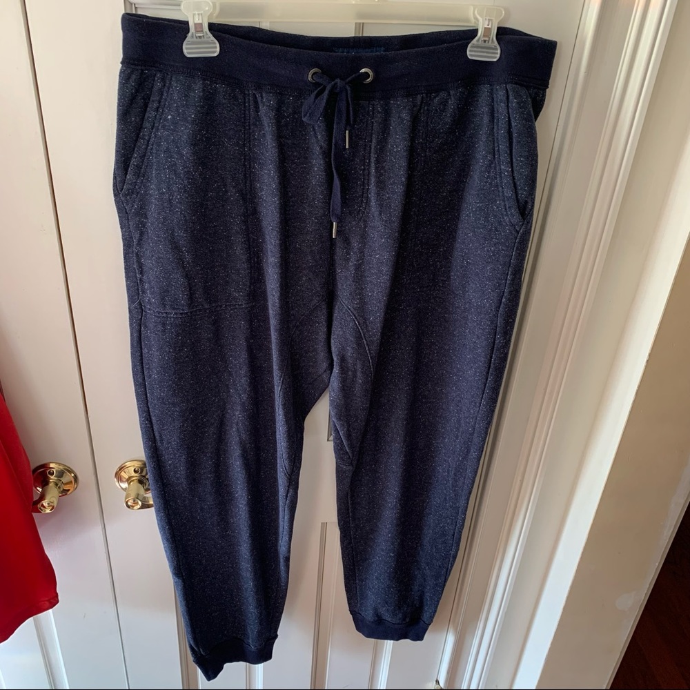 Mens AÉROPOSTALE Blue Marled Drawstring Jersey Waist Joggers Size XL